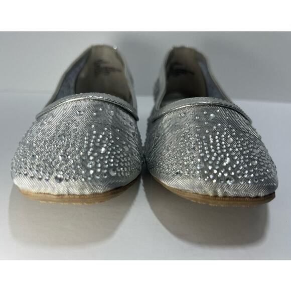 Rialto Angela Mesh Flats, Metallic Silver size 7.5 M, Breathable Comfort Insole - Picture 3 of 13